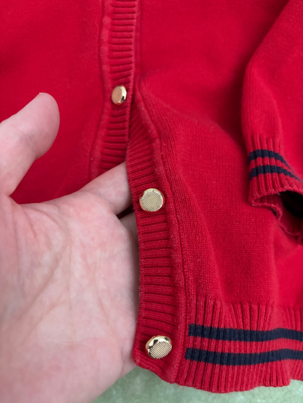 Kids’ Red Button-Front Sweater & Pants Set - Picture 3 of 7